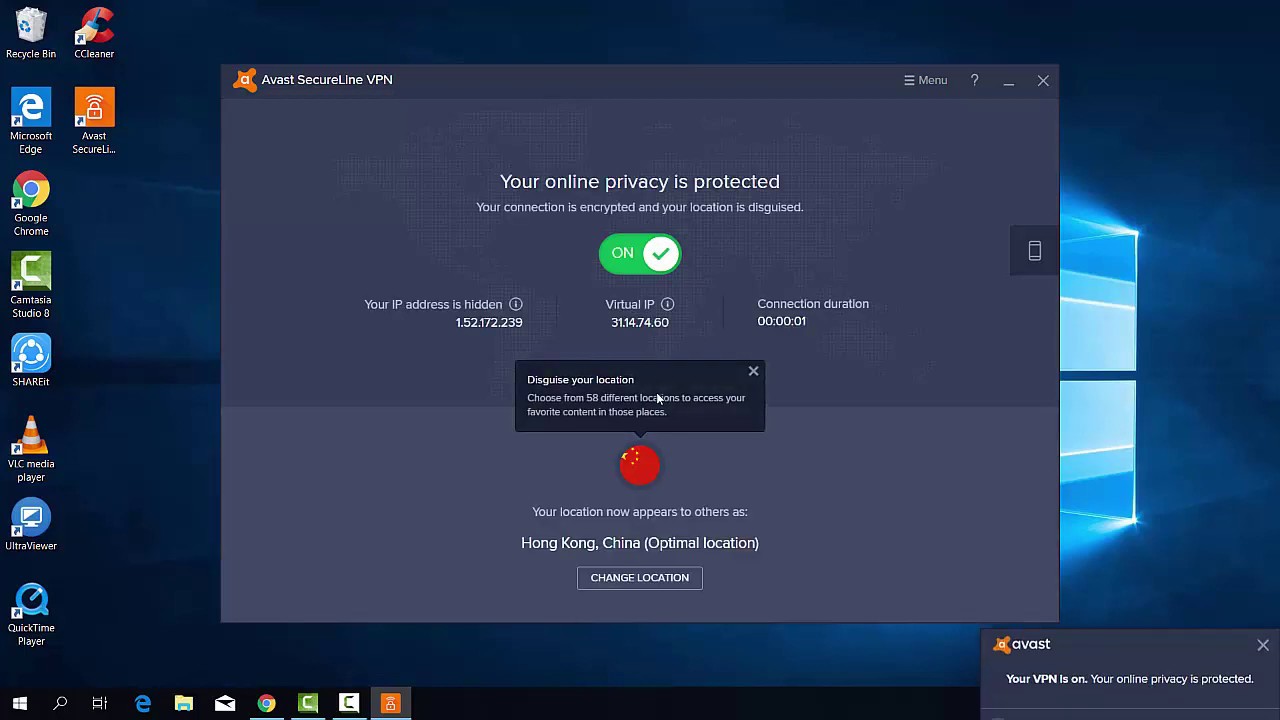 change color or window for avast secureline vpn on mac air